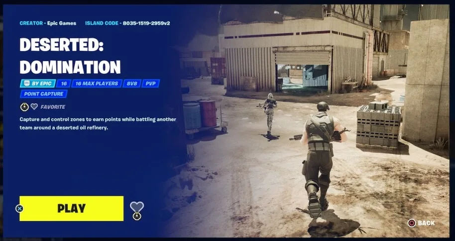 Deserted : domination Unreal Editor pour Fortnite (UEFN)