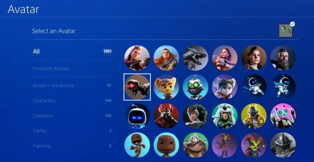 Acheter et choisir un avatar PSN pour personnaliser son profil 