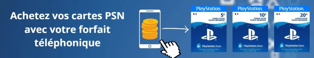 Acheter cartes PSN par forfait téléphonique dans les DOM TOM