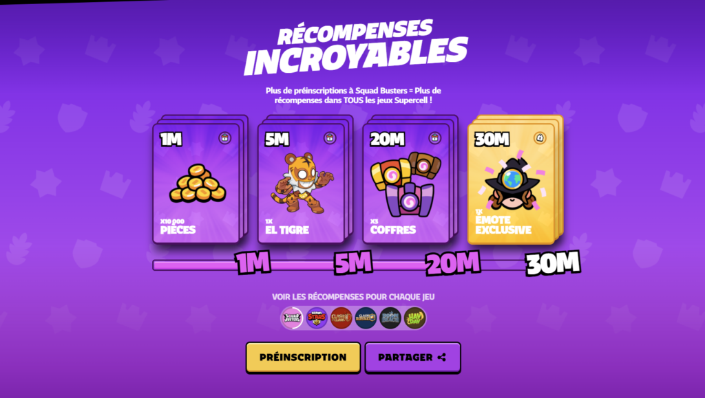 bonus d'inscription à Squad Busters