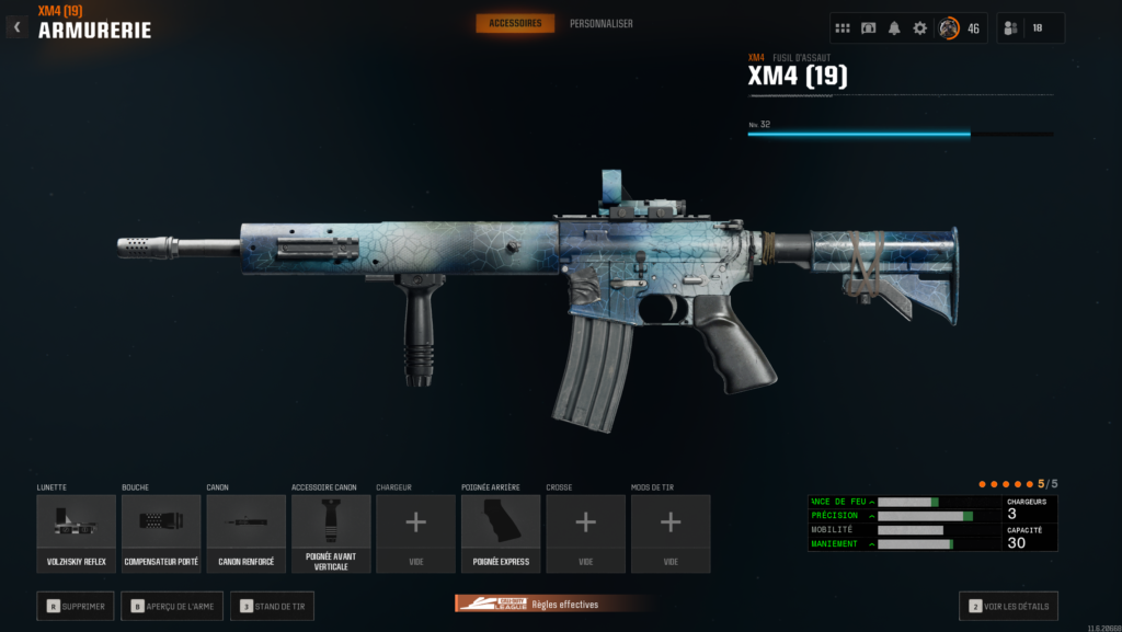 Configuration de la XM4 avec 5 accessoires