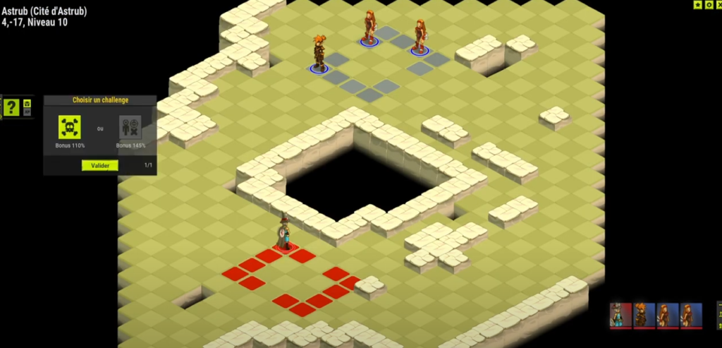 Allez en [4, -17] où Camille Démouleur est importuné. Interposez-vous face au Gredin Crâ, ce qui déclenche un combat solo contre :
