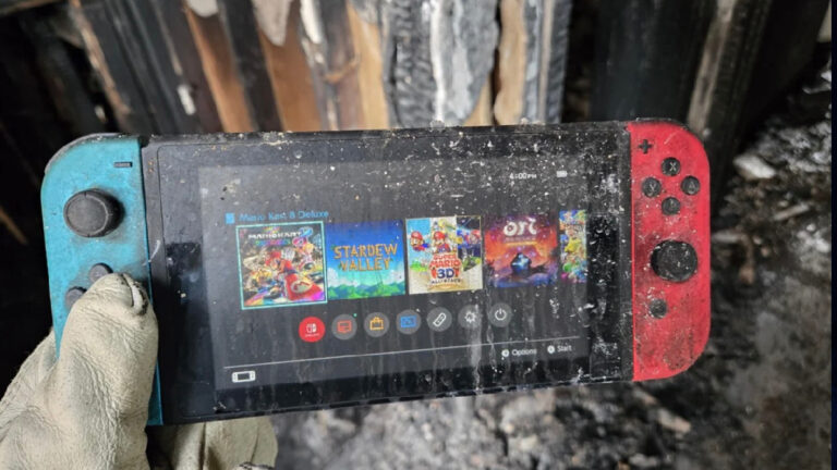 Sa Nintendo Switch survit à l’incendie : la console miracle qui défie toutes les lois