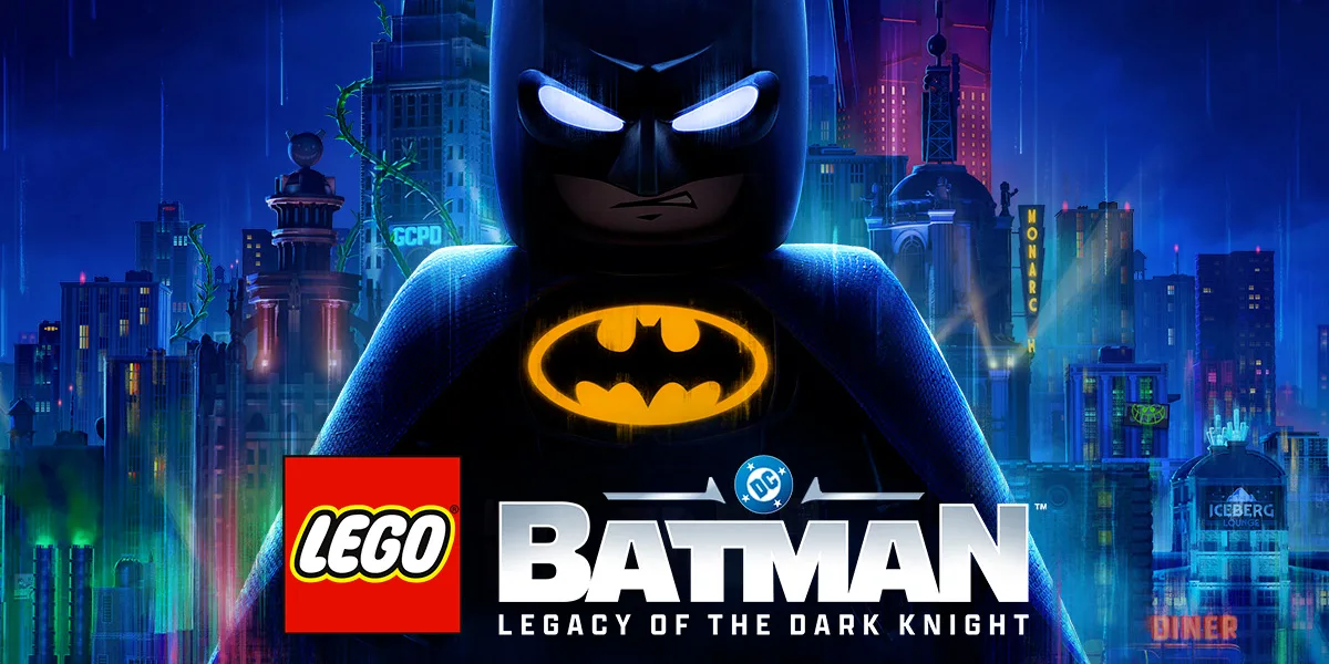 Batman en LEGO avec le titre l'Héritage du Chevalier Noir