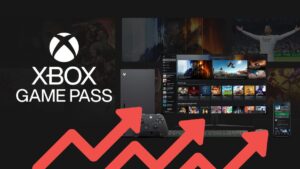 image du xbox game passe avec des flèches rouge pour illustrer la montée des prix