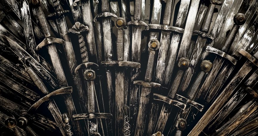 Metal knight swords background. Close up. The concept Knights.